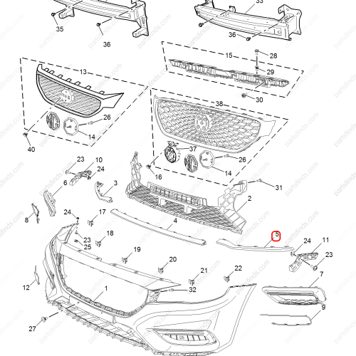 MG Bumper Trim OEM 10738724 FOR  MG6