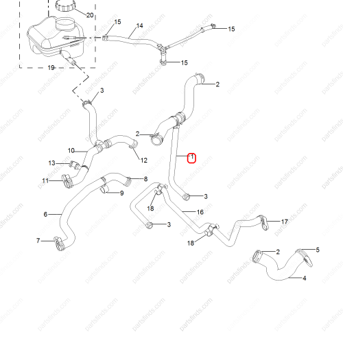 MG Radiator hose OEM 10232712 FOR  MG ZS