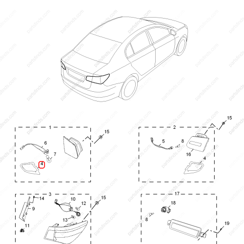 MG Rear taillight gasket OEM 10029525 FOR  MG350