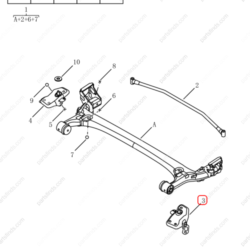 GEELY Rear axle bracket OEM 4086027500 / 1014029072 FOR  Binrui