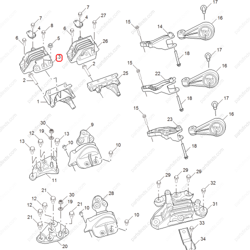 MG Engine mount OEM 10081077 FOR  MG HS