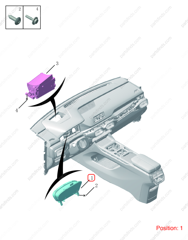 GEELY Combination instrument assembly OEM 7039019700 / 6600013822 FOR OKAVANGO