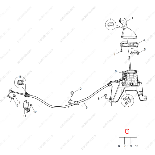 MG Shift lever assembly OEM 10401373 FOR  MG GS