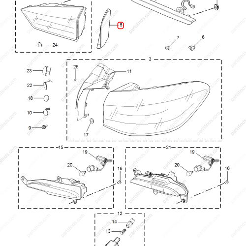 MG Rear taillight trim OEM 10942283 FOR  MG HS