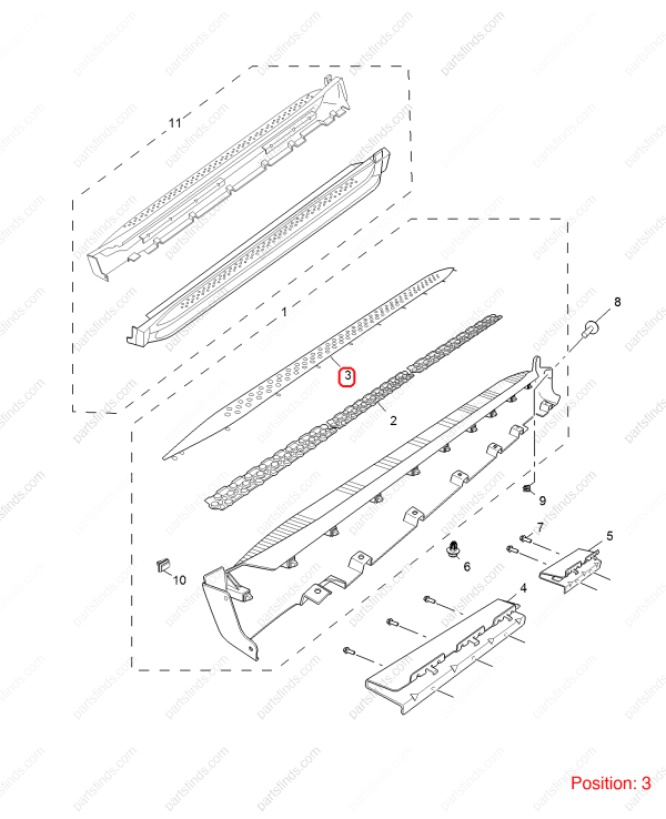 MG Footboard trim OEM 10149689 FOR MG GS