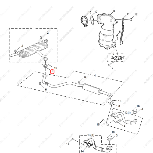 MG Exhaust Catalytic Converter Gasket OEM 30033698 FOR  MG6 MG350 MG HS MG5 MG GT RX5