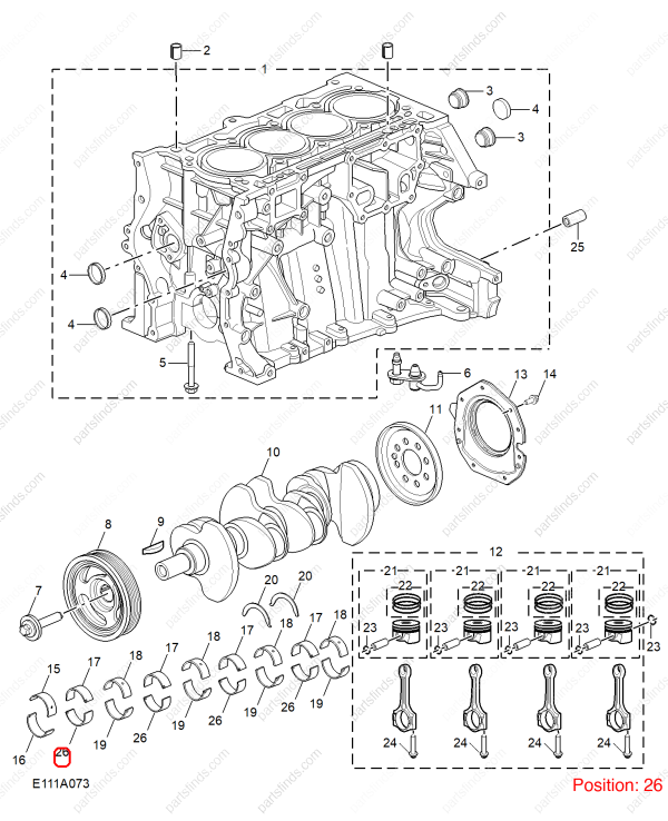 MG Connecting Rod Bearing OEM 10770604GRE FOR MG5