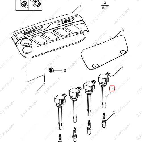 GEELY Ignition coil OEM 2036001900 / 1016054015 FOR  Emgrand X7 Sport