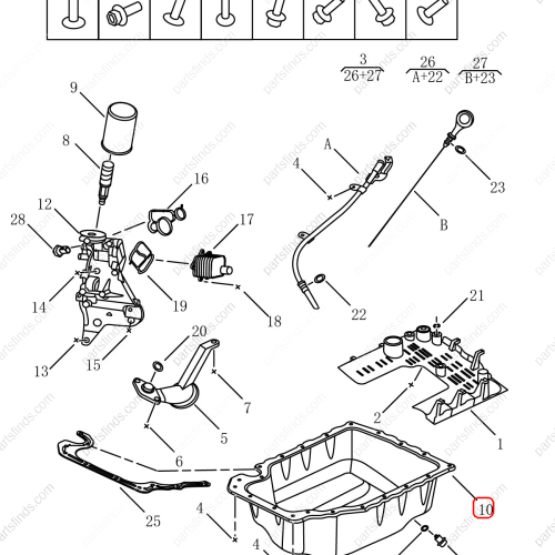 GEELY Engine oil pan OEM 1016053887 FOR  Emgrand X7 Sport