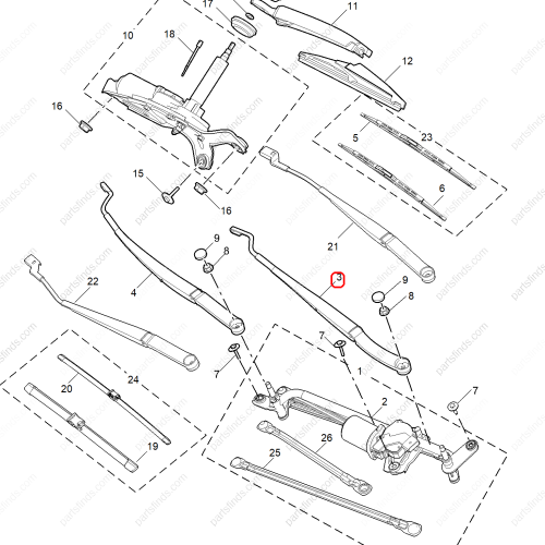 MG Wiper arm OEM 10316307 FOR  MG5 MG GT