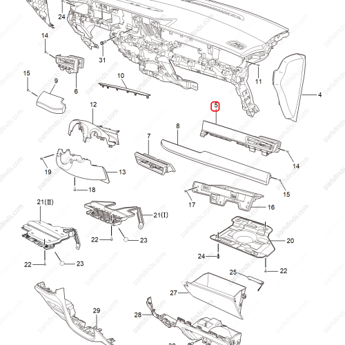 MG A/C Air Vent Grille OEM 11207110 FOR  MG5