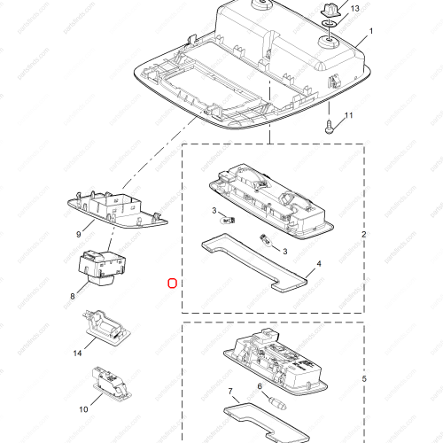 MG Reading light cover OEM 10310123 FOR  MG6 MG5