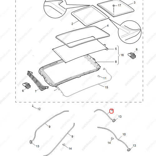 MG Sunroof drain pipe OEM 10252004 FOR  MG ZS