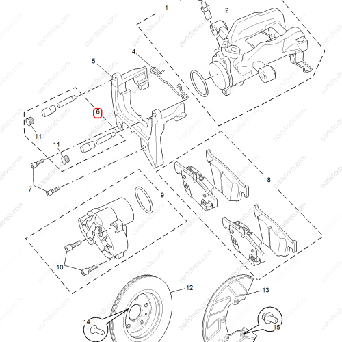 MG Brake caliper pin OEM 10208321 FOR  MG6 MG5 MG GT