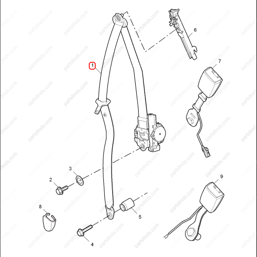 MG Seat belt OEM 10046189ESA FOR  MG550 MG6