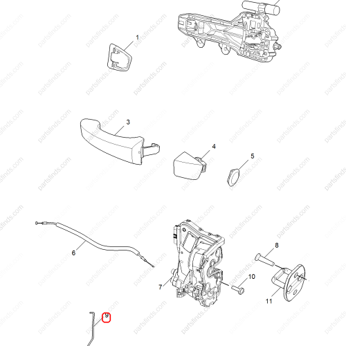 MG Door handle pull rod OEM 10205787 FOR  MG HS