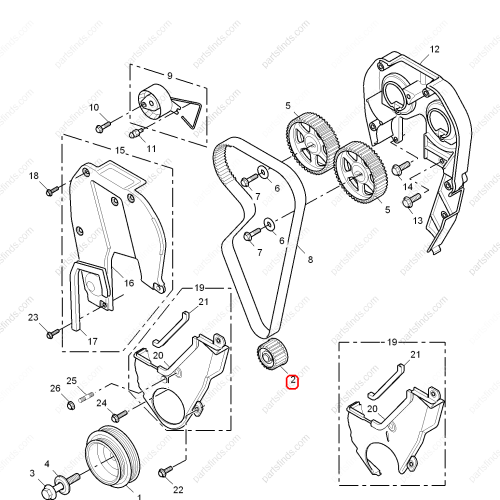 MG Timing belt pulley OEM LHH100480 FOR  MG550 MG6