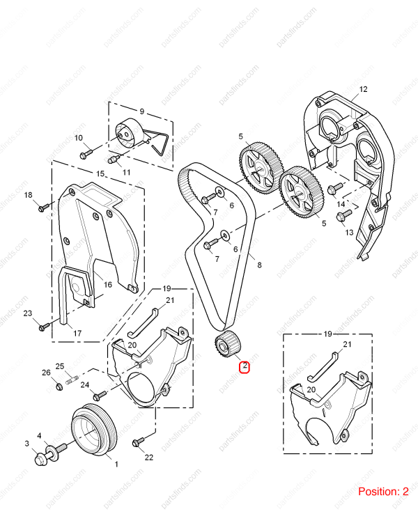 MG Timing belt pulley OEM LHH100480 FOR MG550 MG6