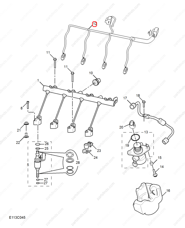 MG Fuel injector wiring harness OEM 10483305 FOR  MG6 MG HS RX5