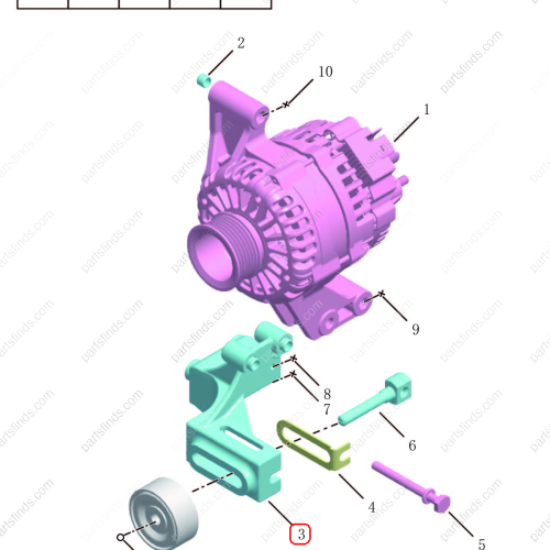 GEELY Generator bracket OEM 1016058975 FOR  Binrui