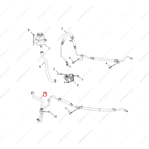 MG Power Steering Pressure Hose OEM 10086013 FOR  MG350 MG5