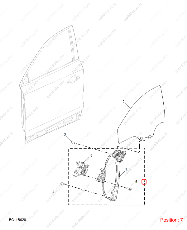 MG Rear Left Door Window Regulator OEM 10240135 FOR MG ZS