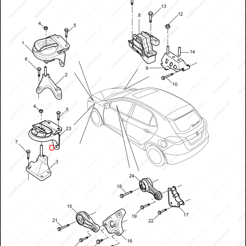 MG Engine mount OEM 10072432 FOR  MG350 MG5