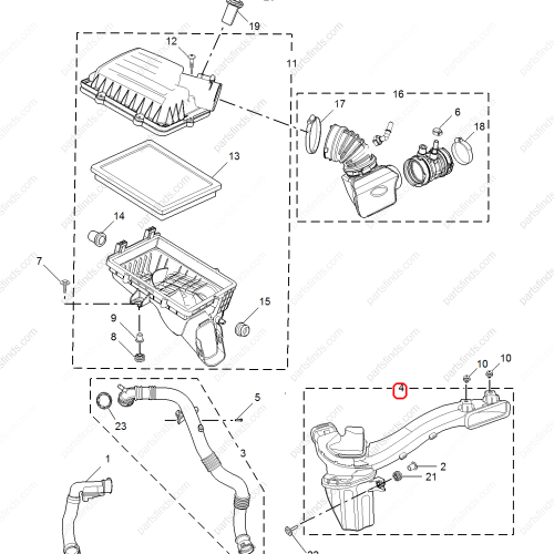 MG Air Intake Hose OEM 10437778 FOR  MG5 MG GT