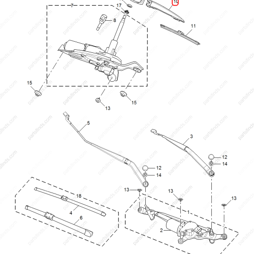 MG Wiper arm OEM 10316888 FOR  MG HS RX5