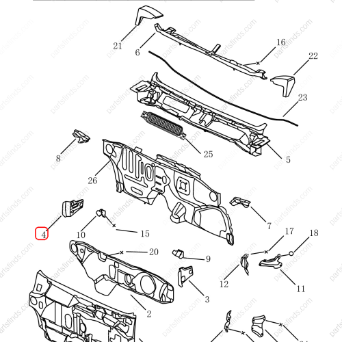 GEELY Firewall insulation cotton OEM 5025007700 / 1018031006 FOR  Emgrand X7 Sport