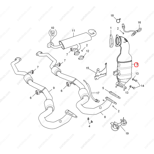 MG Three-way catalytic converter OEM 30054325 FOR  MG HS RX5 MG GS