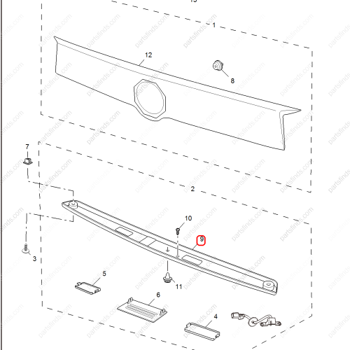 MG Tailgate exterior trim strip OEM 10104340 FOR  MG GS