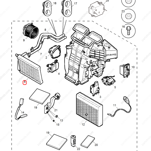 MG A/C Evaporator Core OEM JEF000130 FOR  MG550 MG6 MG750