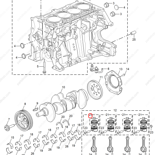 MG Piston OEM 10661166 FOR  MG5