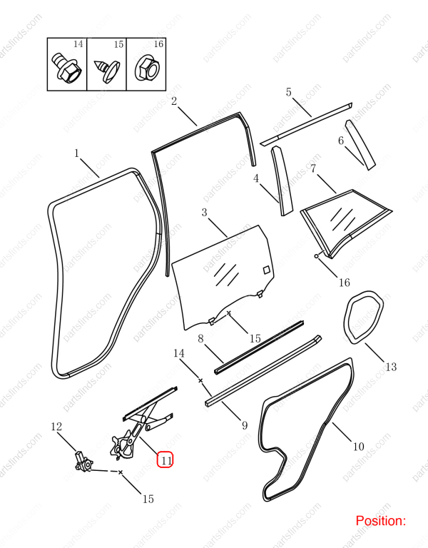 GEELY Window Regulator OEM 5085009100 / 1018026567 FOR Emgrand X7 Sport