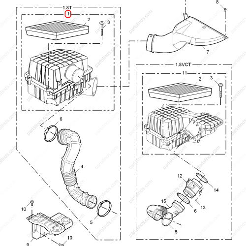 MG Air Filter Housing Assembly OEM 30000027 FOR  MG550 MG6