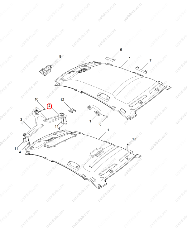 MG Sun visor OEM 10524506ESC FOR MG5 RX5