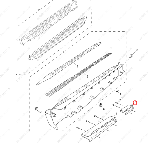 MG Footboard bracket OEM 10104001 FOR  MG GS