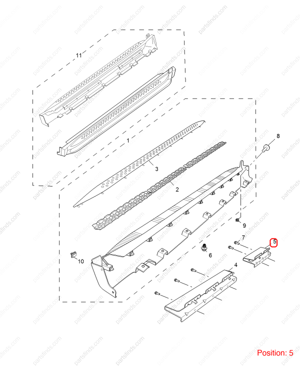 MG Footboard bracket OEM 10104001 FOR MG GS