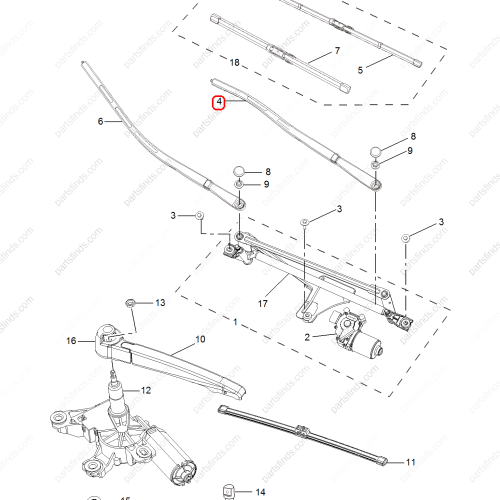 MG Wiper arm OEM 10141488 FOR  MG350 MG5