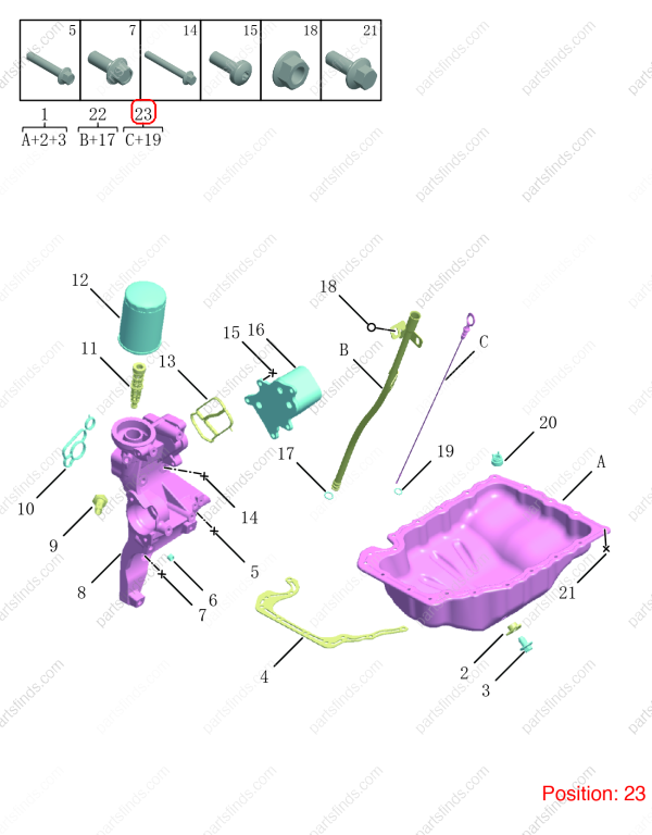 GEELY Oil dipstick OEM 1056025600 / 1116050516 FOR OKAVANGO