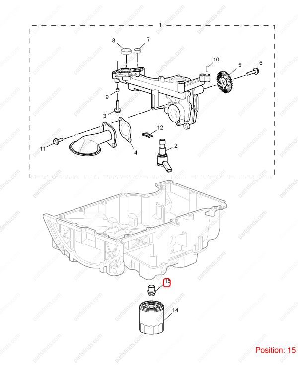 MG Oil filter base screw OEM 12582654 FOR RX5