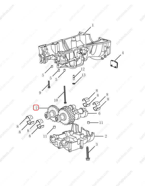 GEELY Engine balance shaft OEM 1042002100 / 1016052649 FOR Emgrand GT