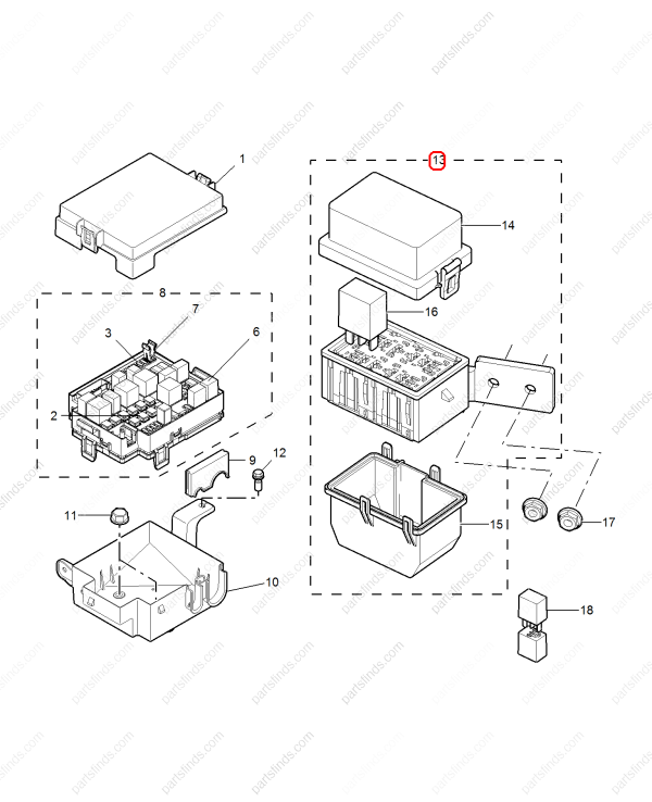 MG Fuse box OEM 10057258 FOR MG350 MG5