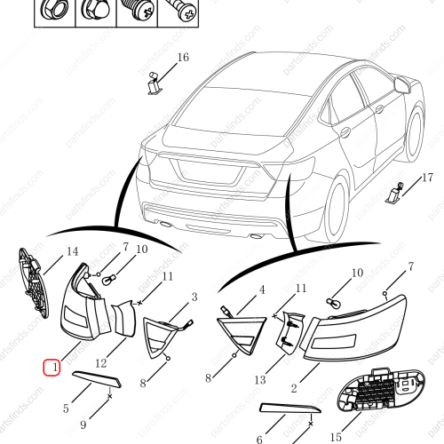 GEELY Taillight OEM 7057001900 / 1067030122 FOR  Emgrand GT