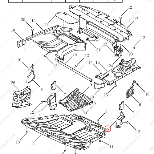 GEELY Radiator Air Duct OEM 5030002300 / 1018058311 FOR  Emgrand X7 Sport