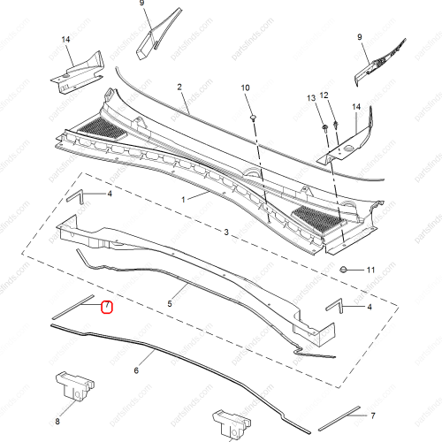 MG Rubber strip OEM 10513506 FOR  MG HS