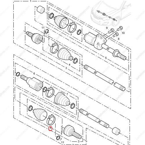 MG CV Boot OEM 10120682 FOR  MG6