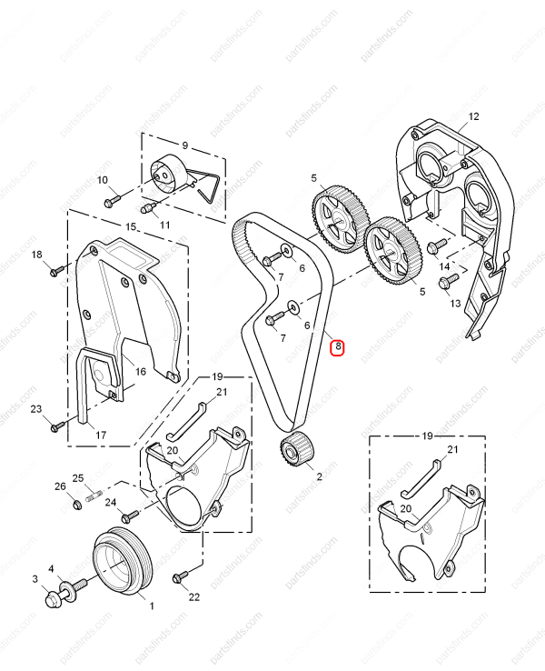 MG Timing belt OEM 10073410 FOR MG550 MG6