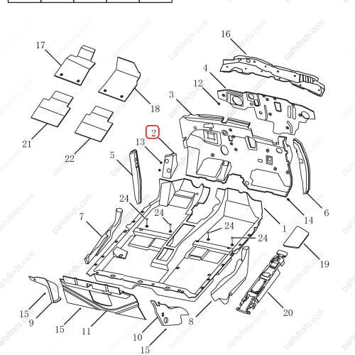 GEELY Left footrest OEM 5017003200 / 1068030506 FOR  Emgrand GT